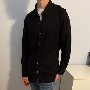 Calvin Klein Black Button Down Cotton Shirt